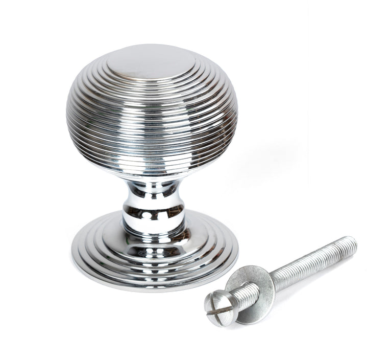 Polished Chrome Beehive Centre Door Knob