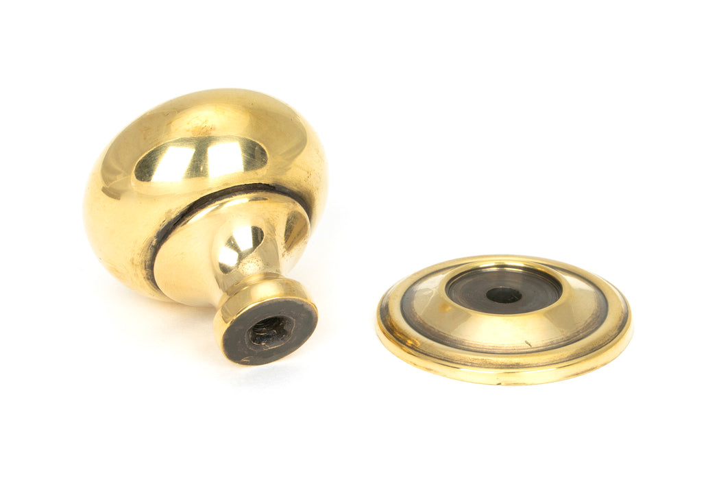 Aged Brass Mushroom Cabinet Knob 32mm