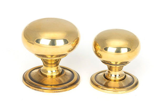 Aged Brass Mushroom Cabinet Knob 32mm