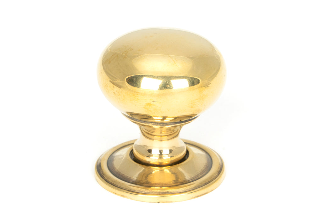 Aged Brass Mushroom Cabinet Knob 32mm