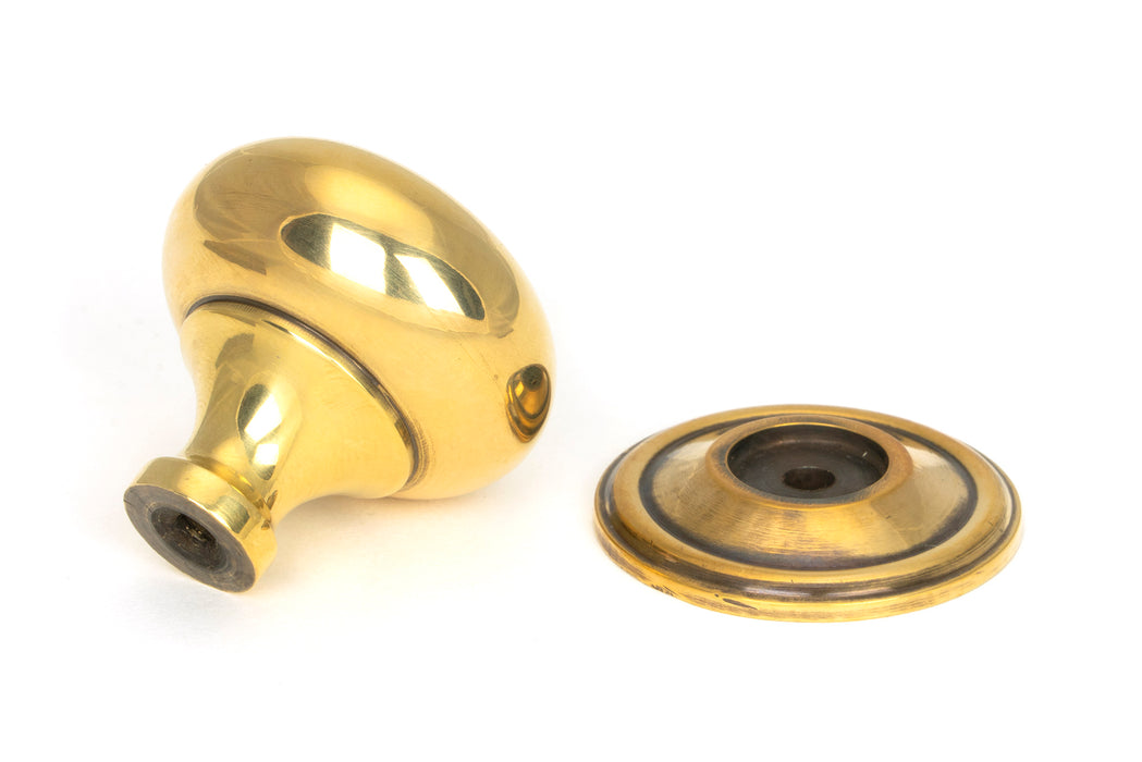 Aged Brass Mushroom Cabinet Knob 38mm