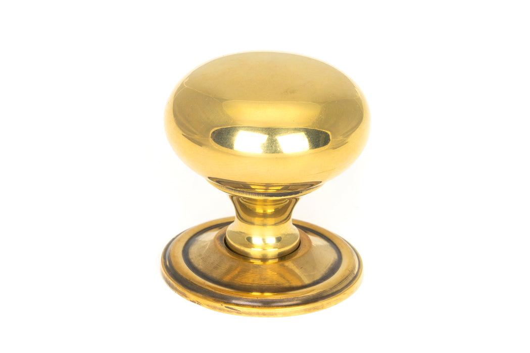 Aged Brass Mushroom Cabinet Knob 38mm