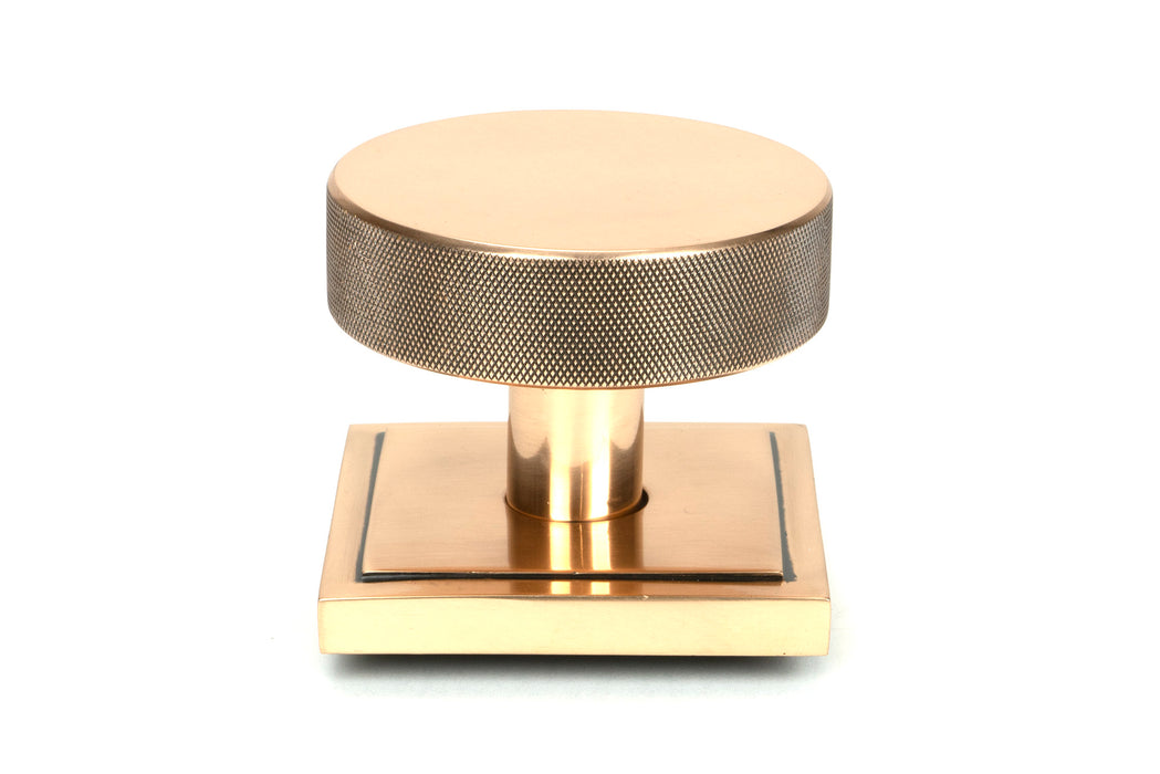 Polished Bronze Brompton Centre Door Knob (Square)