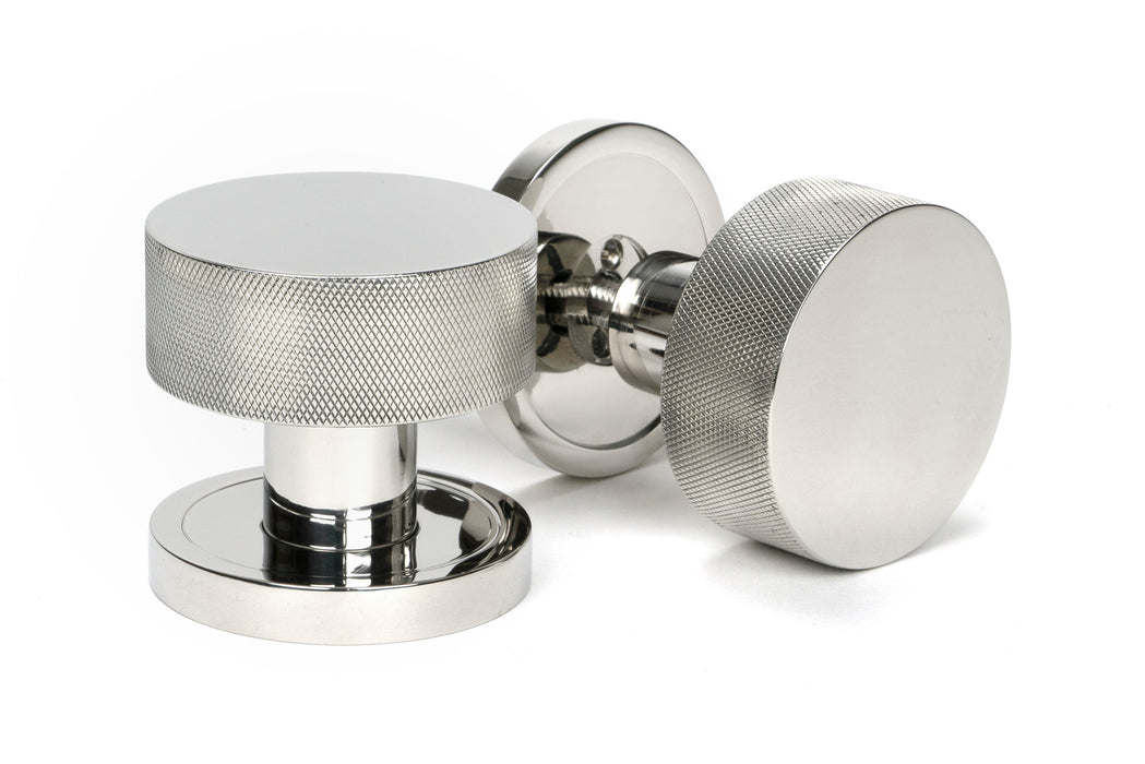 Polished Marine SS (316) Brompton Mortice/Rim Knob Set (Plain)