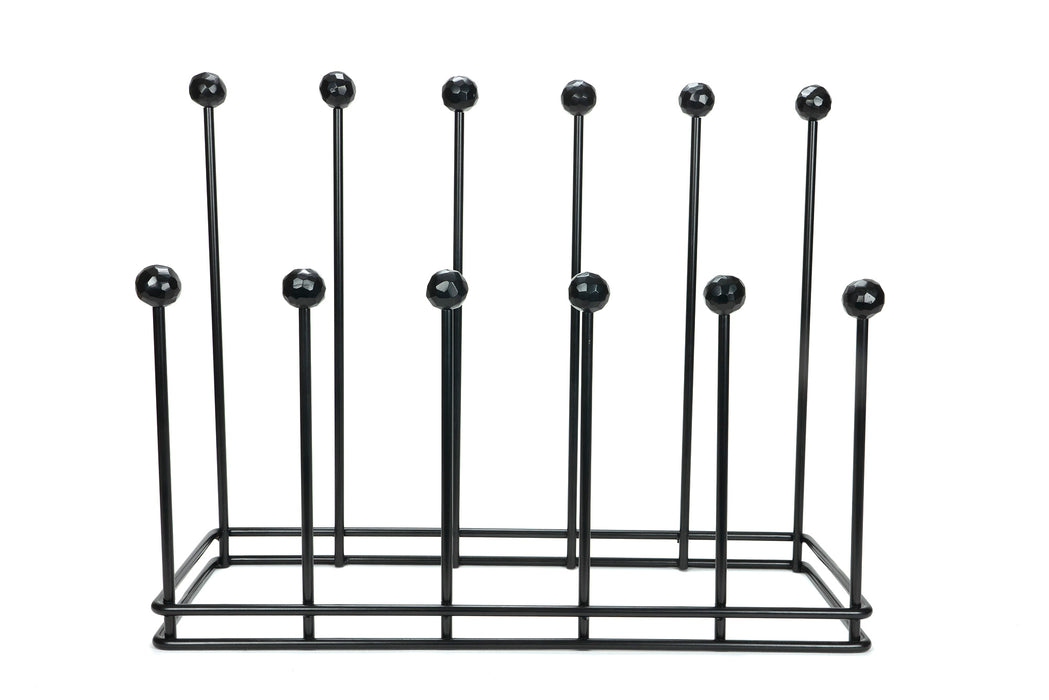 Matt Black Six Pair Boot Rack