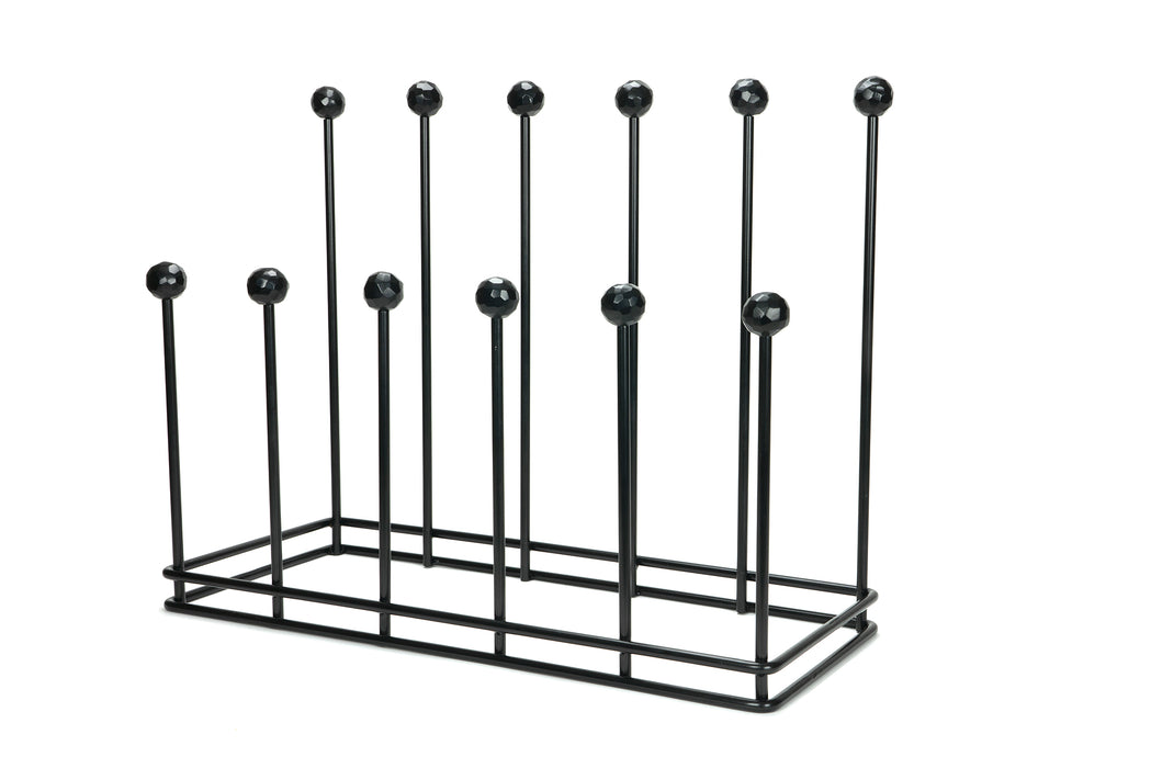 Matt Black Six Pair Boot Rack