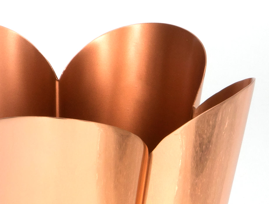 Smooth Copper Flora Pot - Large