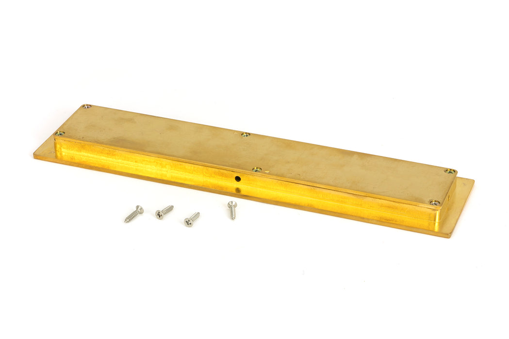 Polished Brass 250mm Plain Rectangular Pull