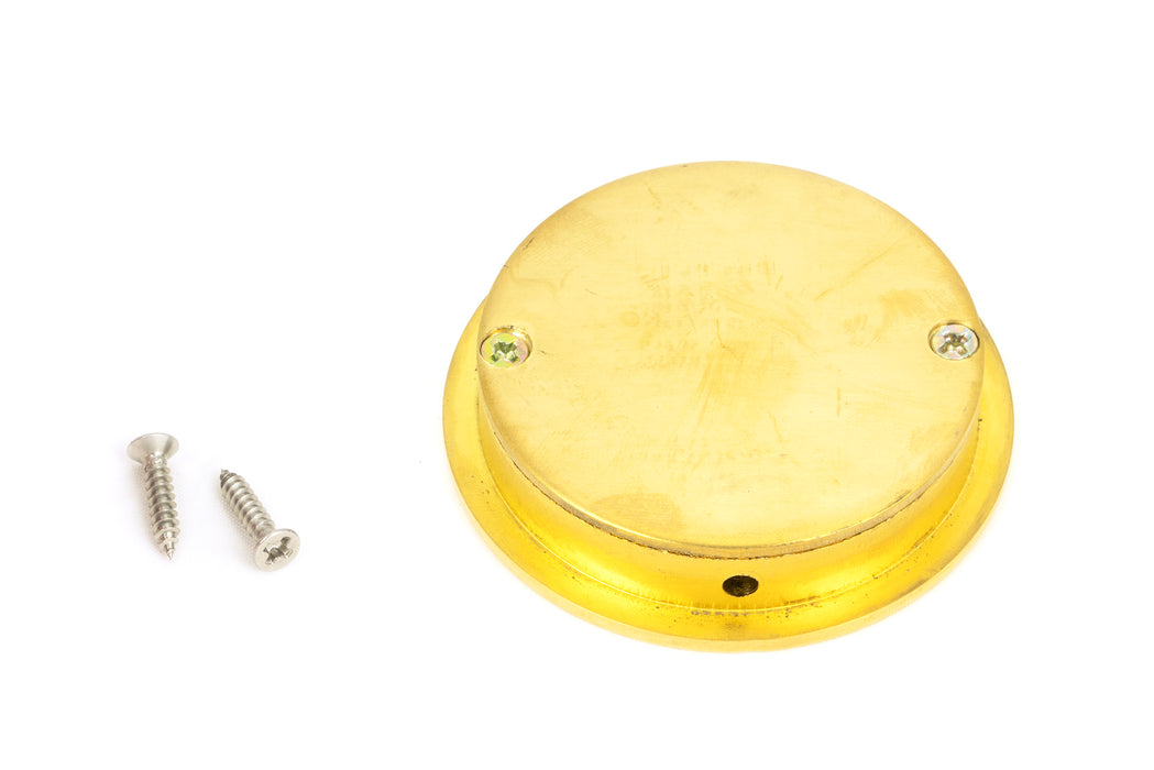 Polished Brass 60mm Plain Round Pull