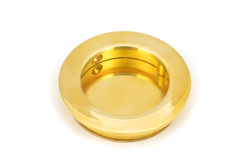 Polished Brass 60mm Plain Round Pull