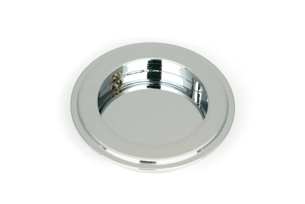 Polished Chrome 75mm Art Deco Round Pull