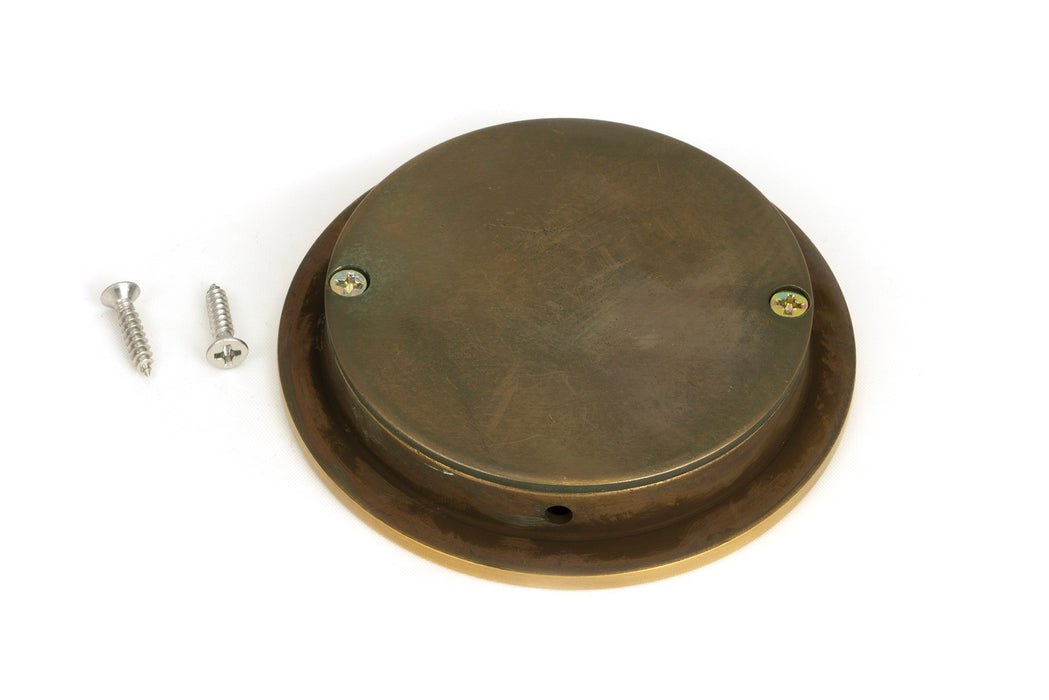 Aged Brass 75mm Plain Round Pull