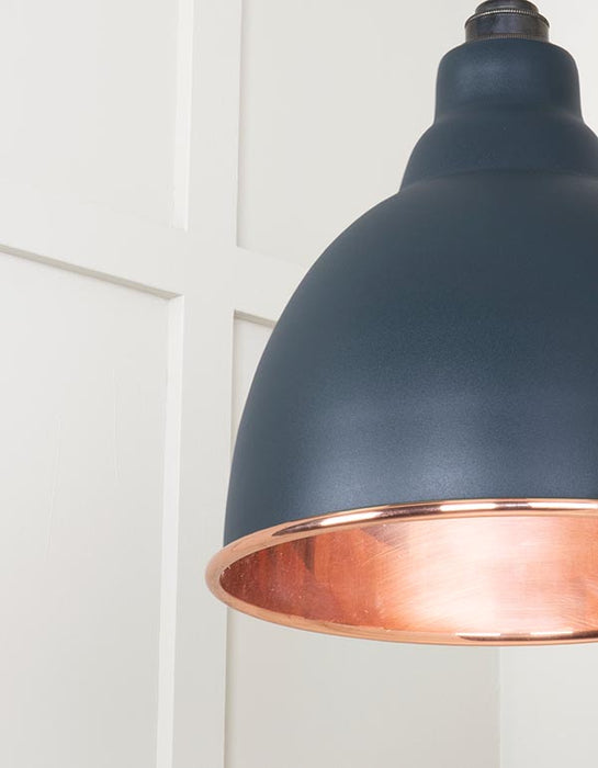 Smooth Copper Brindley Pendant in Soot