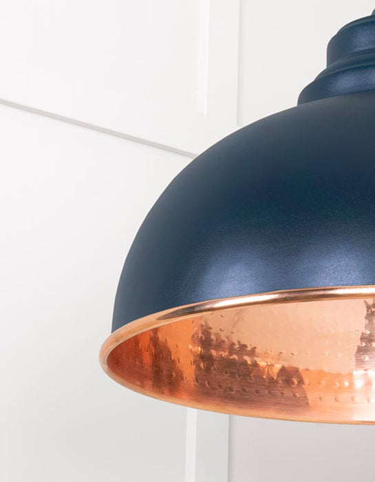 Hammered Copper Harborne Pendant in Dusk