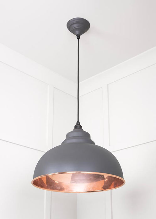Smooth Copper Harborne Pendant in Bluff