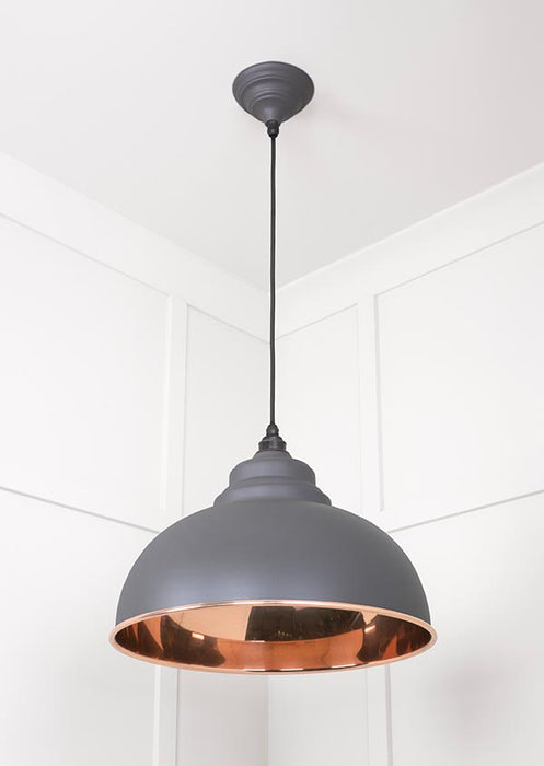 Smooth Copper Harborne Pendant in Bluff