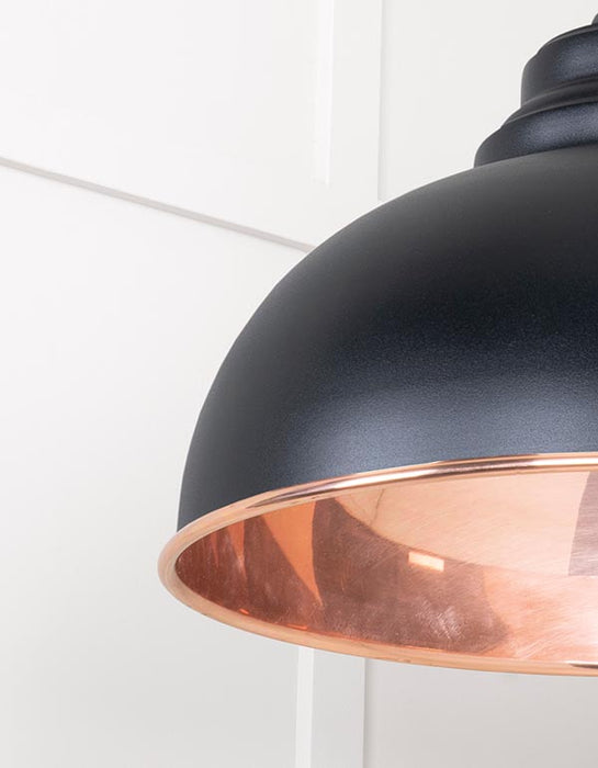 Smooth Copper Harborne Pendant in Elan Black