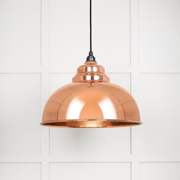 Hammered Copper Harborne Pendant