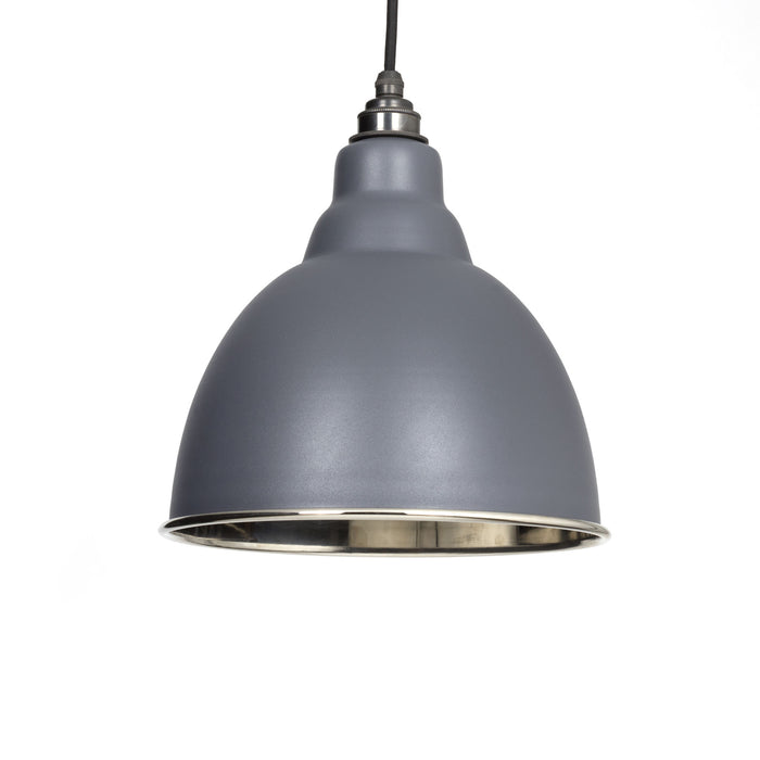 Dark Grey Smooth Nickel Brindley Pendant