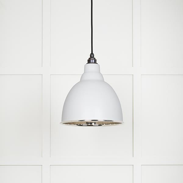 Smooth Nickel Brindley Pendant in Flock