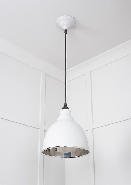 Smooth Nickel Brindley Pendant in Flock