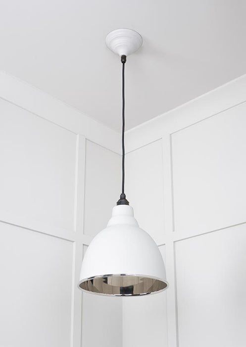 Smooth Nickel Brindley Pendant in Flock