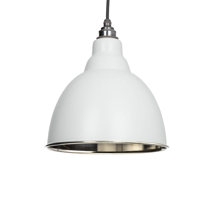 Light Grey Smooth Nickel Brindley Pendant