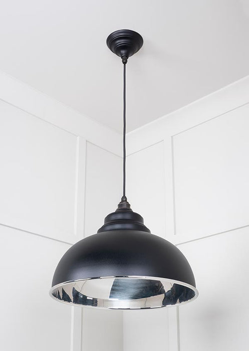 Smooth Nickel Harborne Pendant in Elan Black