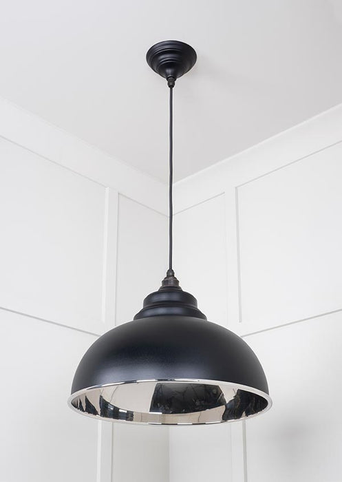 Smooth Nickel Harborne Pendant in Elan Black