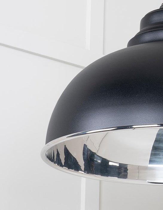 Smooth Nickel Harborne Pendant in Elan Black