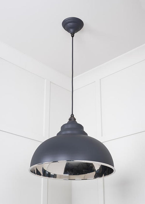 Smooth Nickel Harborne Pendant in Slate