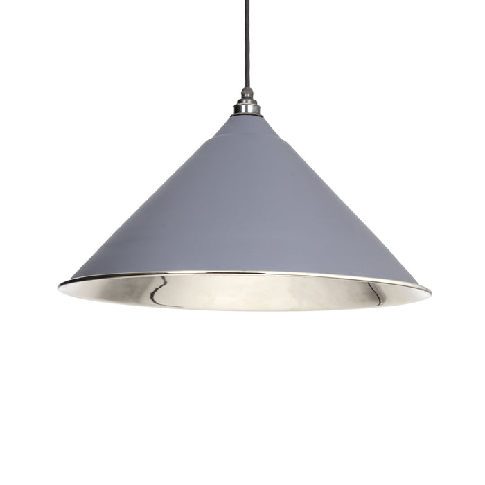 Dark Grey Smooth Nickel Hockley Pendant