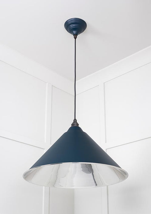 Smooth Nickel Hockley Pendant in Dusk