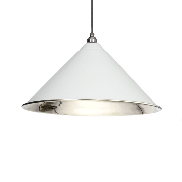 Light Grey Smooth Nickel Hockley Pendant