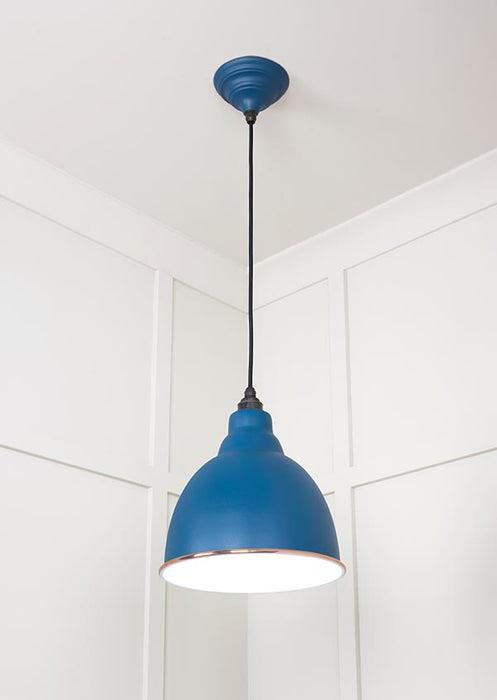 White Gloss Brindley Pendant in Upstream