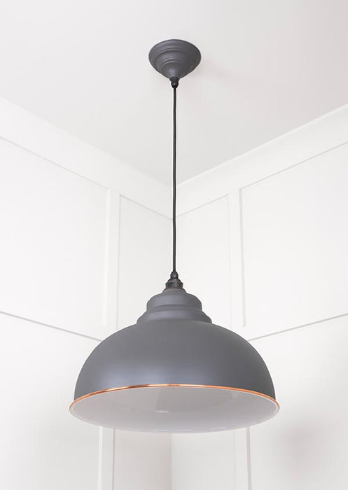White Gloss Harborne Pendant in Bluff