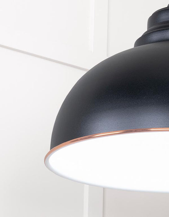White Gloss Harborne Pendant in Elan Black