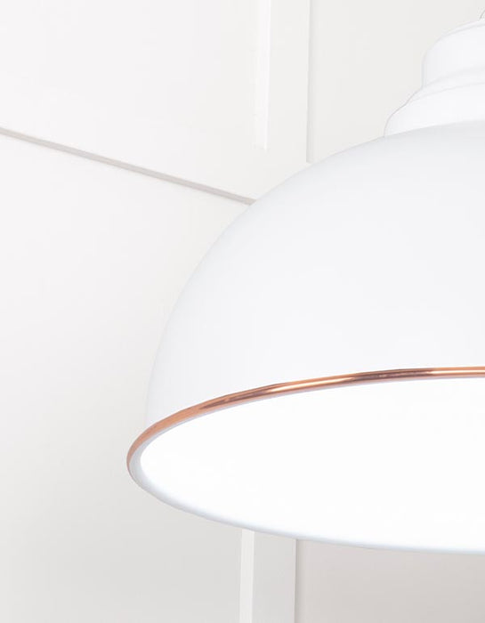 White Gloss Harborne Pendant in Flock