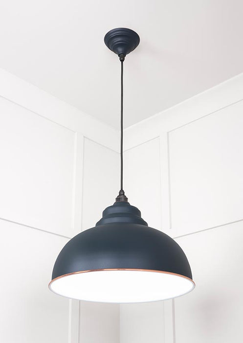 White Gloss Harborne Pendant in Soot