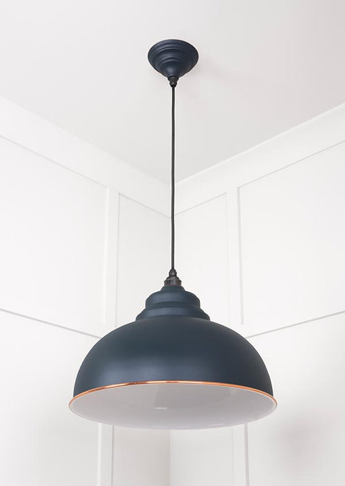 White Gloss Harborne Pendant in Soot