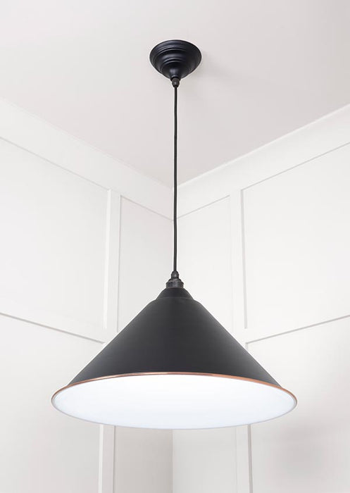 White Gloss Hockley Pendant in Elan Black