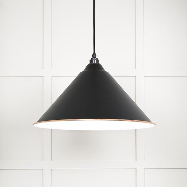 White Gloss Hockley Pendant in Elan Black