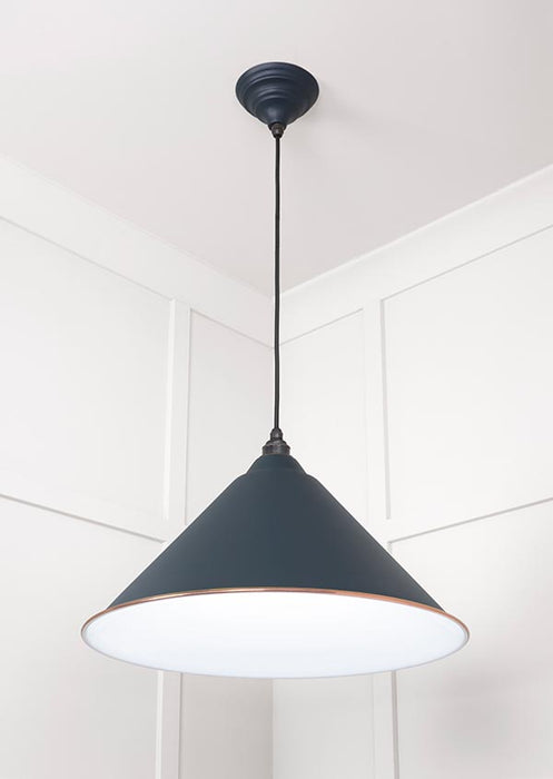 White Gloss Hockley Pendant in Soot