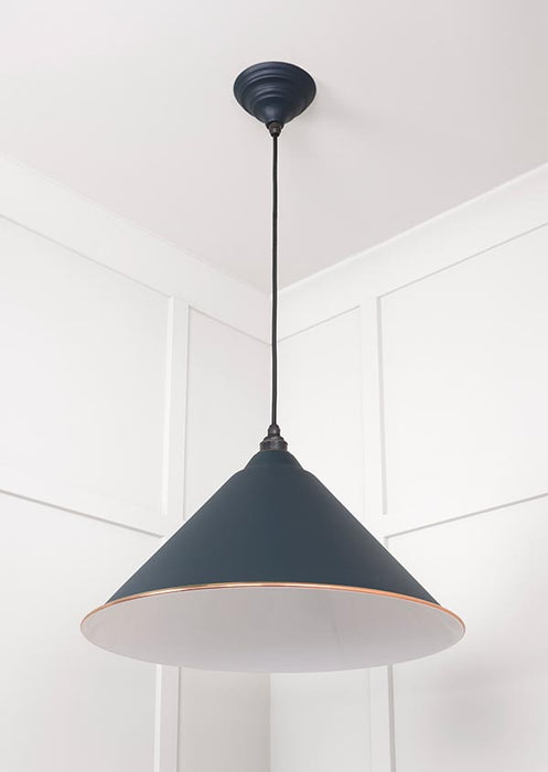 White Gloss Hockley Pendant in Soot