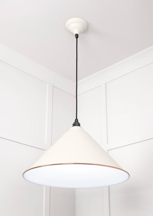 White Gloss Hockley Pendant in Teasel