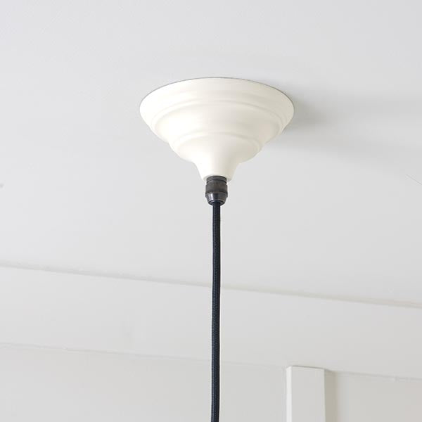 White Gloss Hockley Pendant in Teasel