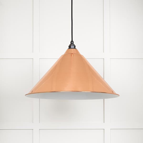 White Gloss Hockley Pendant in Copper