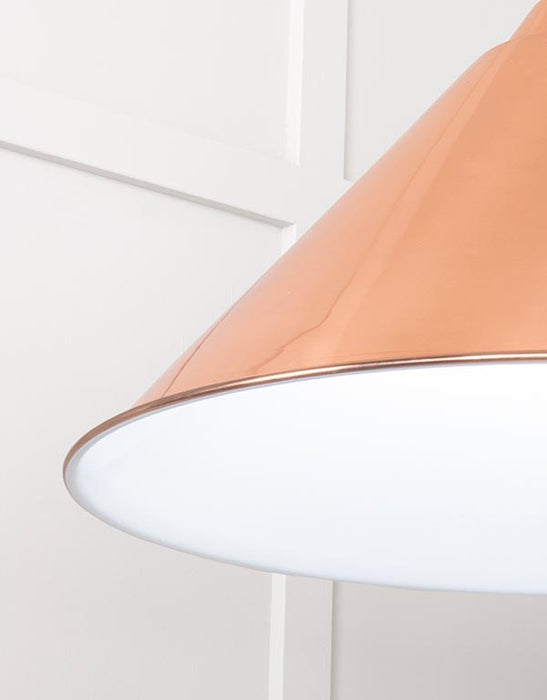 White Gloss Hockley Pendant in Copper