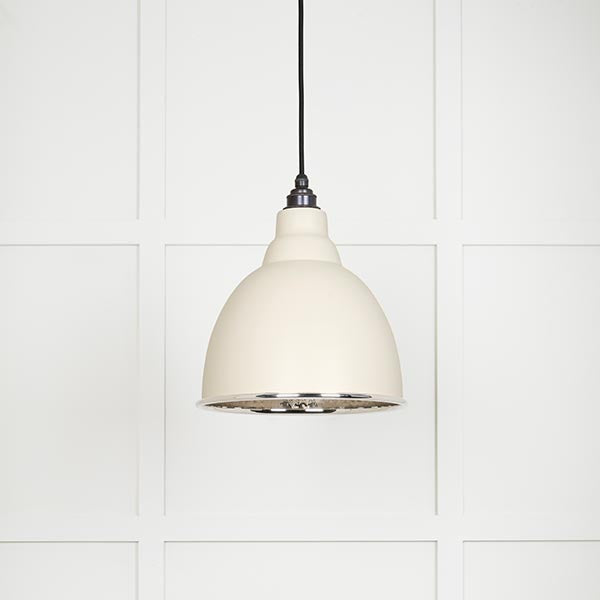 Hammered Nickel Brindley Pendant in Teasel
