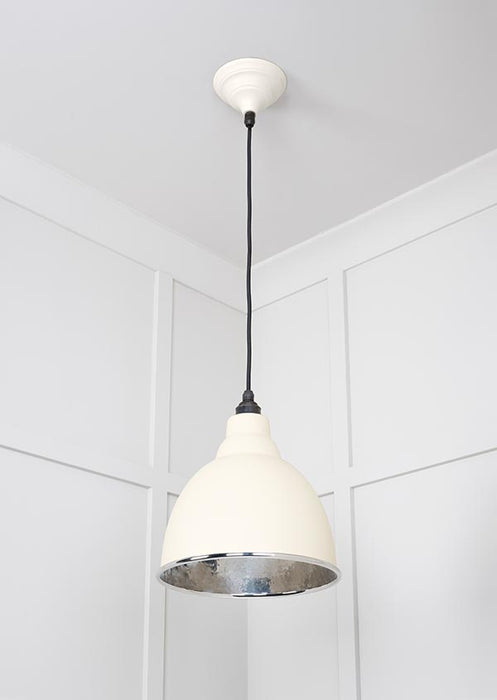 Hammered Nickel Brindley Pendant in Teasel